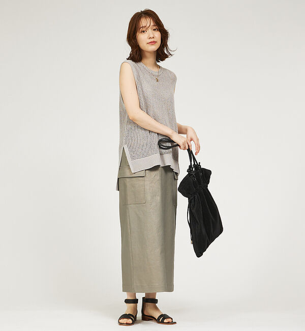 abahouse mavie「メッシュニットノースリプルオーバー」|ニット・セーター|