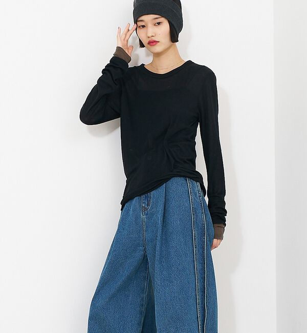 NOMINE「ダブルスリーブ シアー ロンT」|Tシャツ・カットソー|