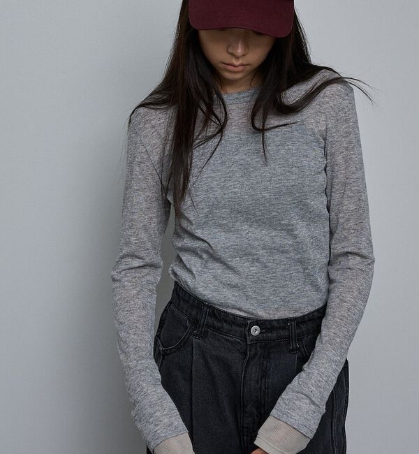 NOMINE「ダブルスリーブ シアー ロンT」|Tシャツ・カットソー|