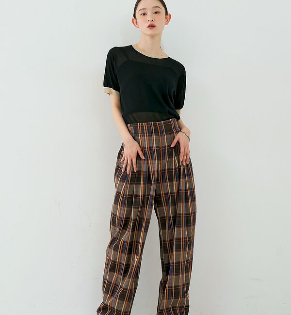 NOMINE「【セットアップ対応】チェック タックパンツ」|その他|