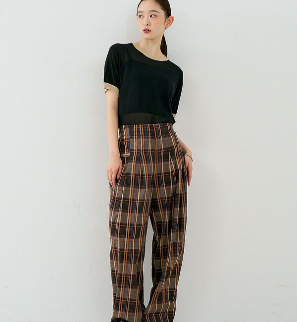 NOMINE「【セットアップ対応】チェック タックパンツ」|その他|