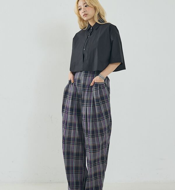 NOMINE「【セットアップ対応】チェック タックパンツ」|その他|
