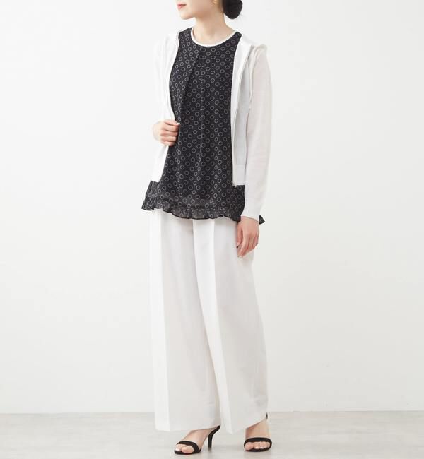 TIARA「センタープレスワイドパンツ」|スラックス|