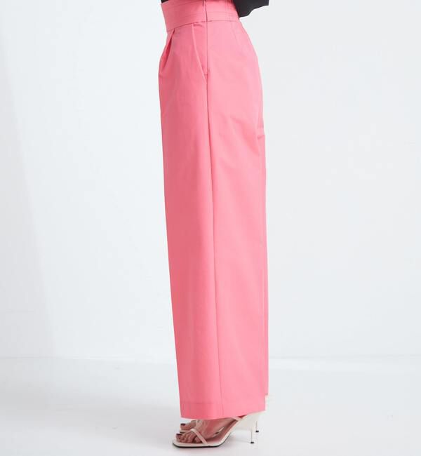 TIARA「センタープレスワイドパンツ」|スラックス|