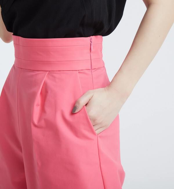 TIARA「センタープレスワイドパンツ」|スラックス|