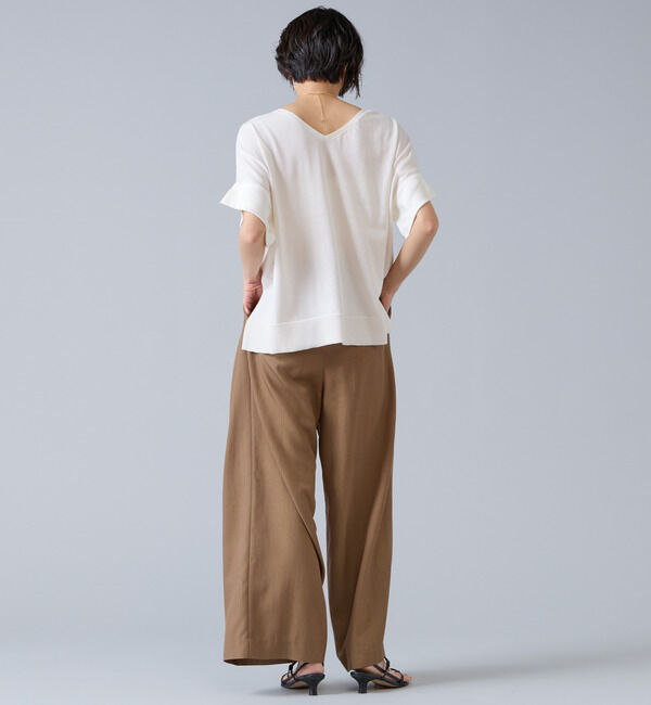 Liesse「テンセルナイロンタックワイドパンツ」|その他|