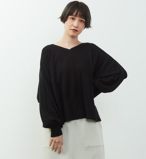 Soffitto「【nota della mano sinistra（ノータ デラ マノ シニストラ）】ドルマン2wayニットトップス」|ニット・セーター|