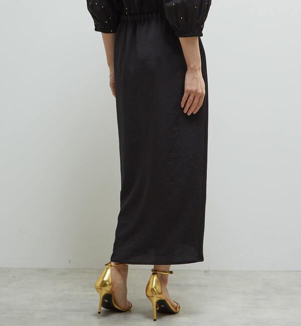 Soffitto「《定番》サテンサイドスリットタイトスカート」|スカート|