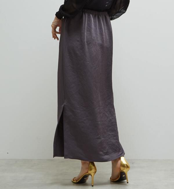Soffitto「《定番》サテンサイドスリットタイトスカート」|スカート|