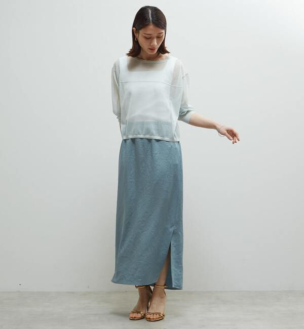 Soffitto「《定番》サテンサイドスリットタイトスカート」|スカート|