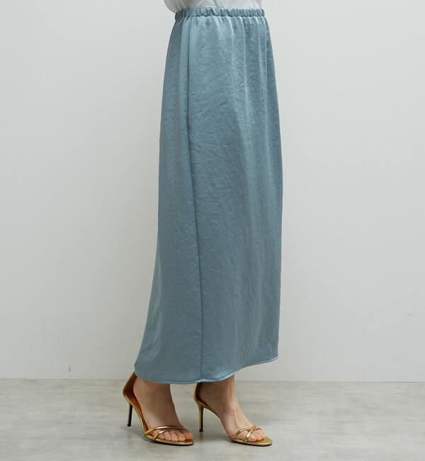 Soffitto「《定番》サテンサイドスリットタイトスカート」|スカート|