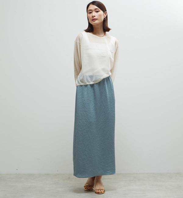 Soffitto「《定番》サテンサイドスリットタイトスカート」|スカート|