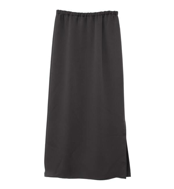 Soffitto「《定番》ウエストオールゴムストレッチサテンタイトスカート」|スカート|チャコールグレー