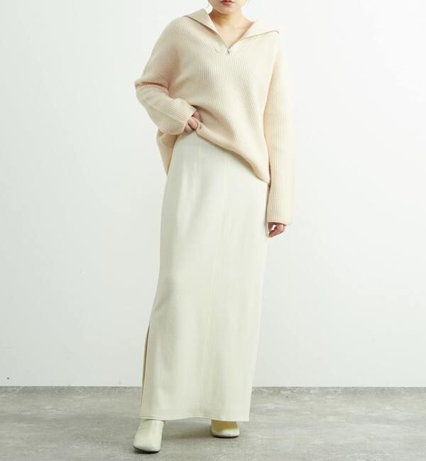 SOFFITTO「圧縮ウールスムースIラインスカート」|スカート|