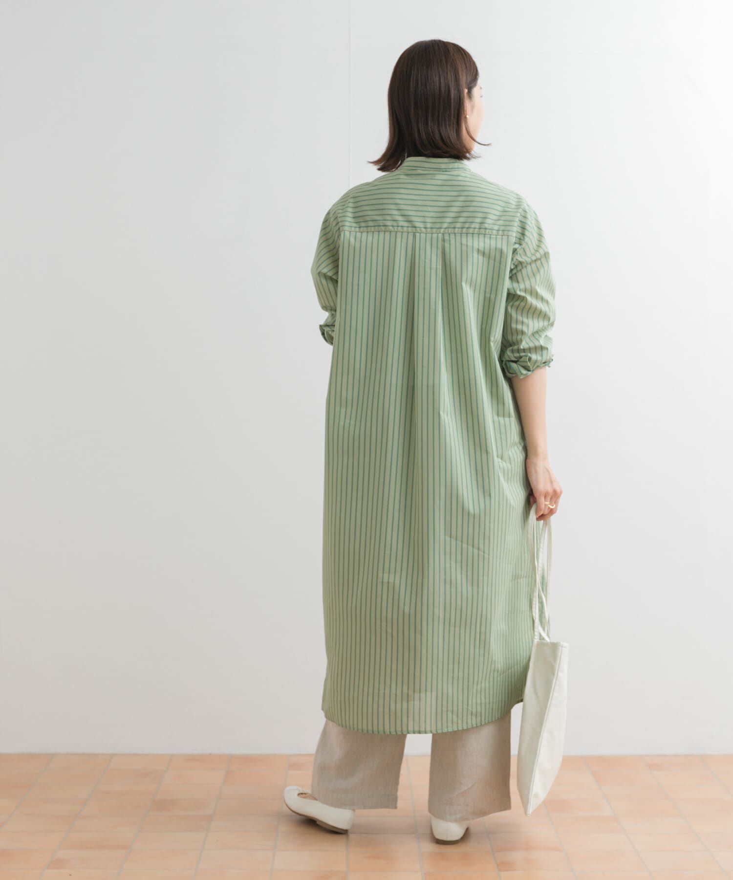 URBAN RESEARCH DOORS「カラーストライプシャツワンピース」|ワンピース|