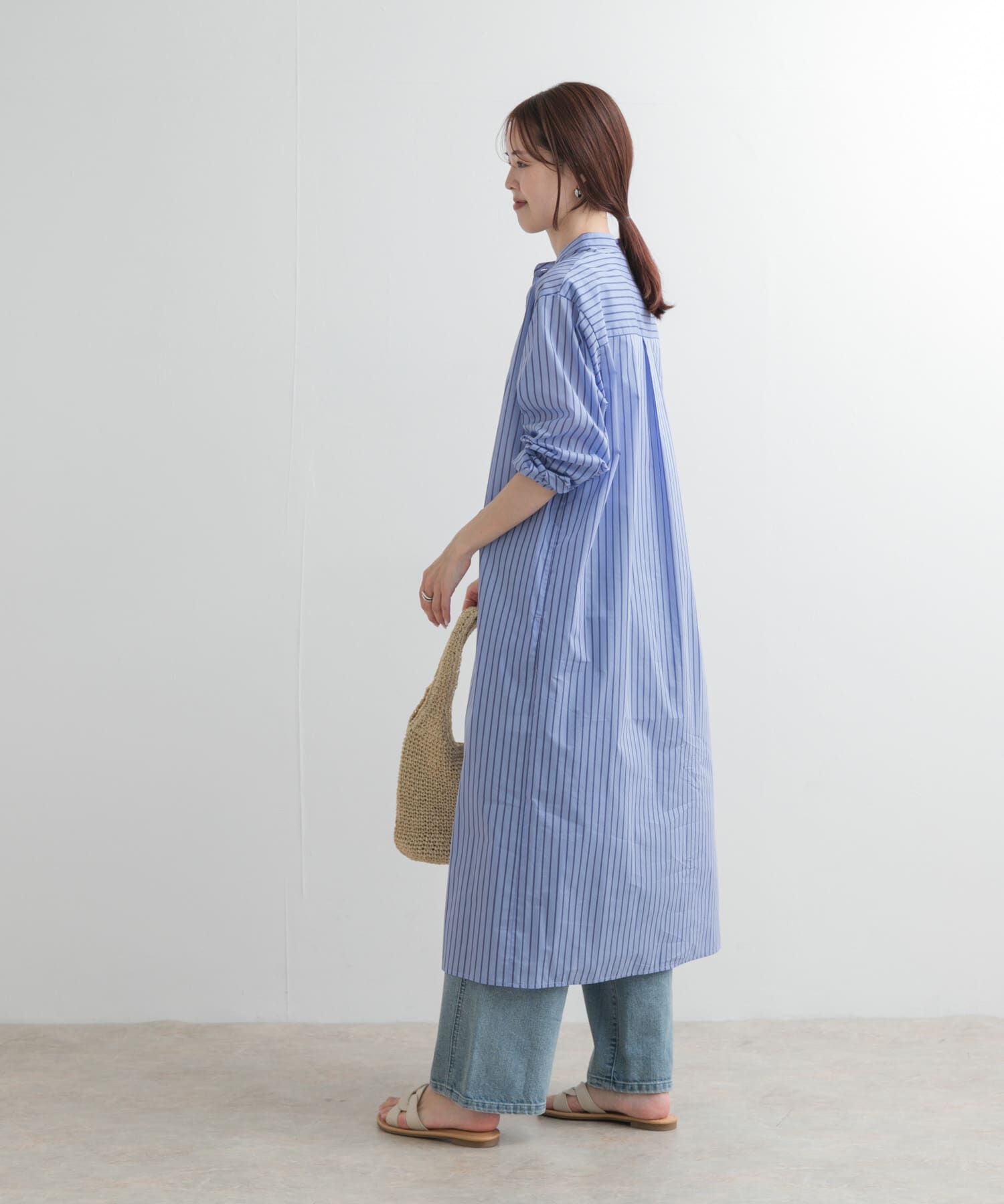 URBAN RESEARCH DOORS「カラーストライプシャツワンピース」|ワンピース|