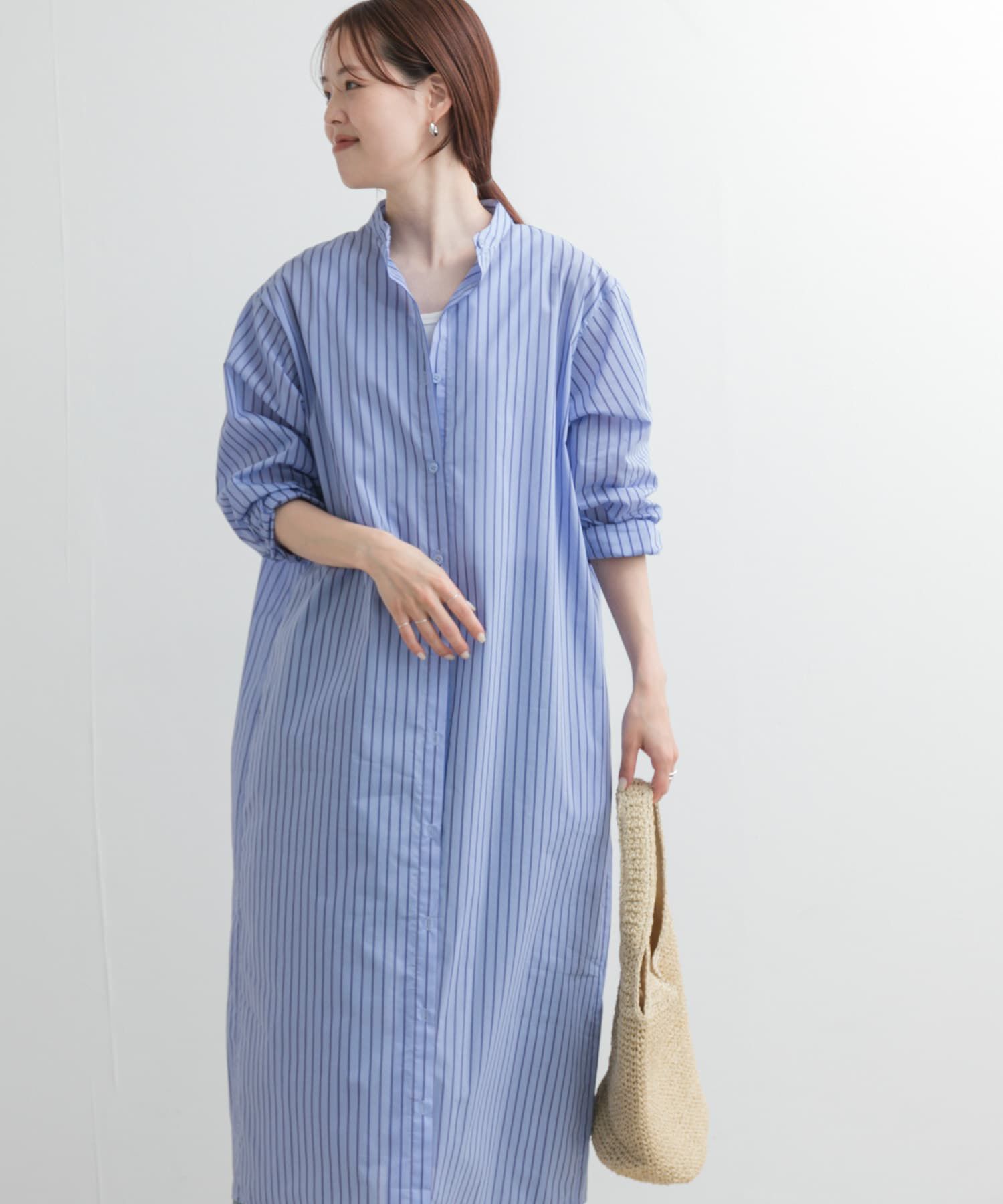 URBAN RESEARCH DOORS「カラーストライプシャツワンピース」|ワンピース|