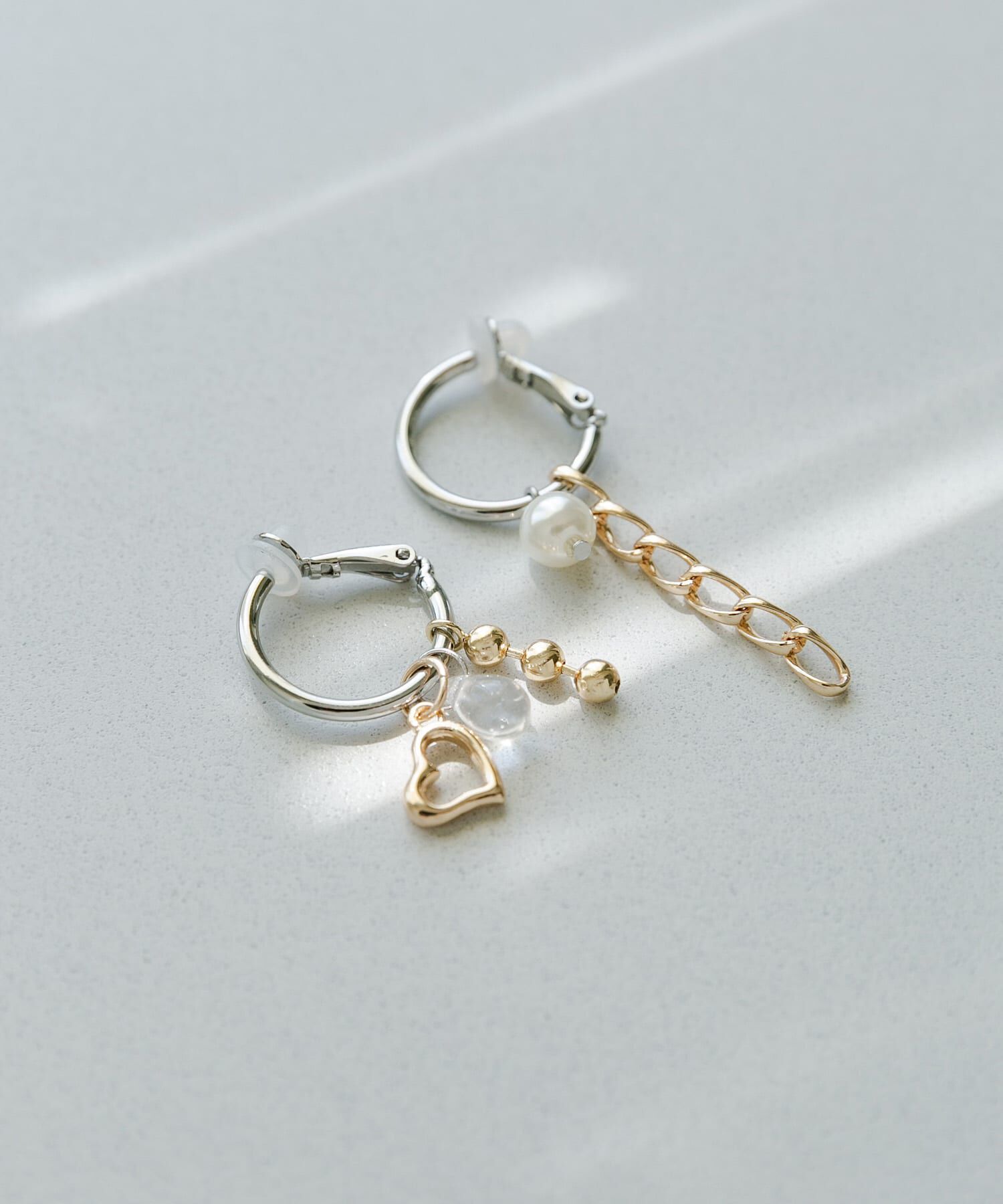 SMELLY「モチーフミックスフープイヤリング」|イヤリング|シルバー系その他