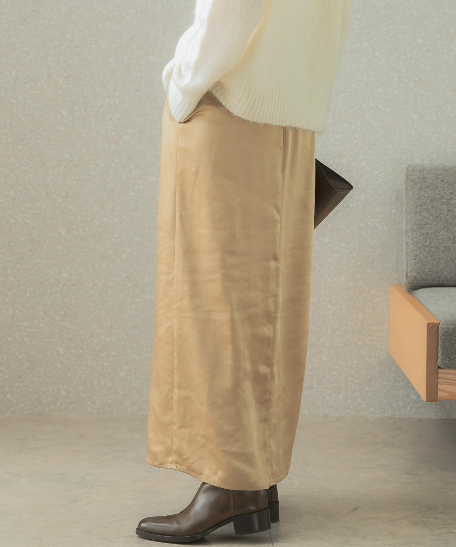 URBAN RESEARCH ROSSO「マルチウェイサテンナロースカート」|スカート|