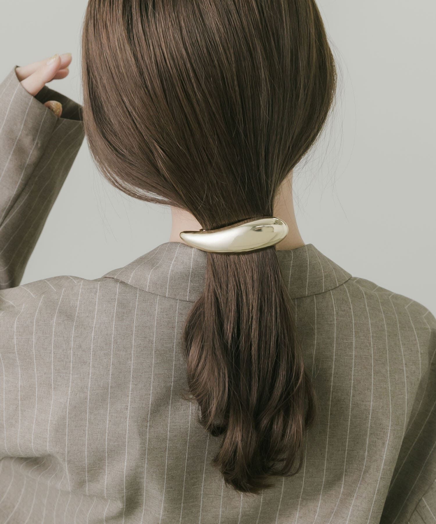 SMELLY「プランプメタルバレッタ」|その他|ゴールド