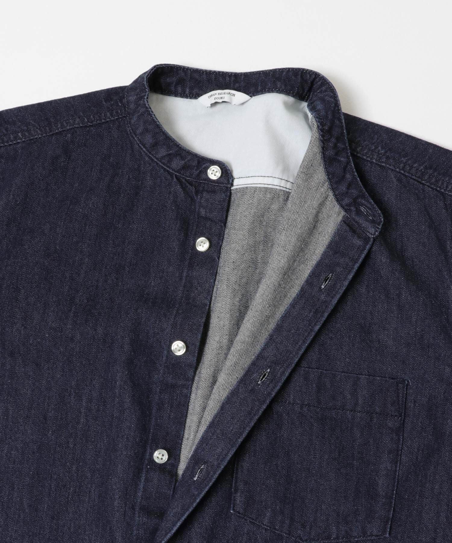 URBAN RESEARCH DOORS「デニムバンドカラーシャツ」|シャツ・ブラウス|