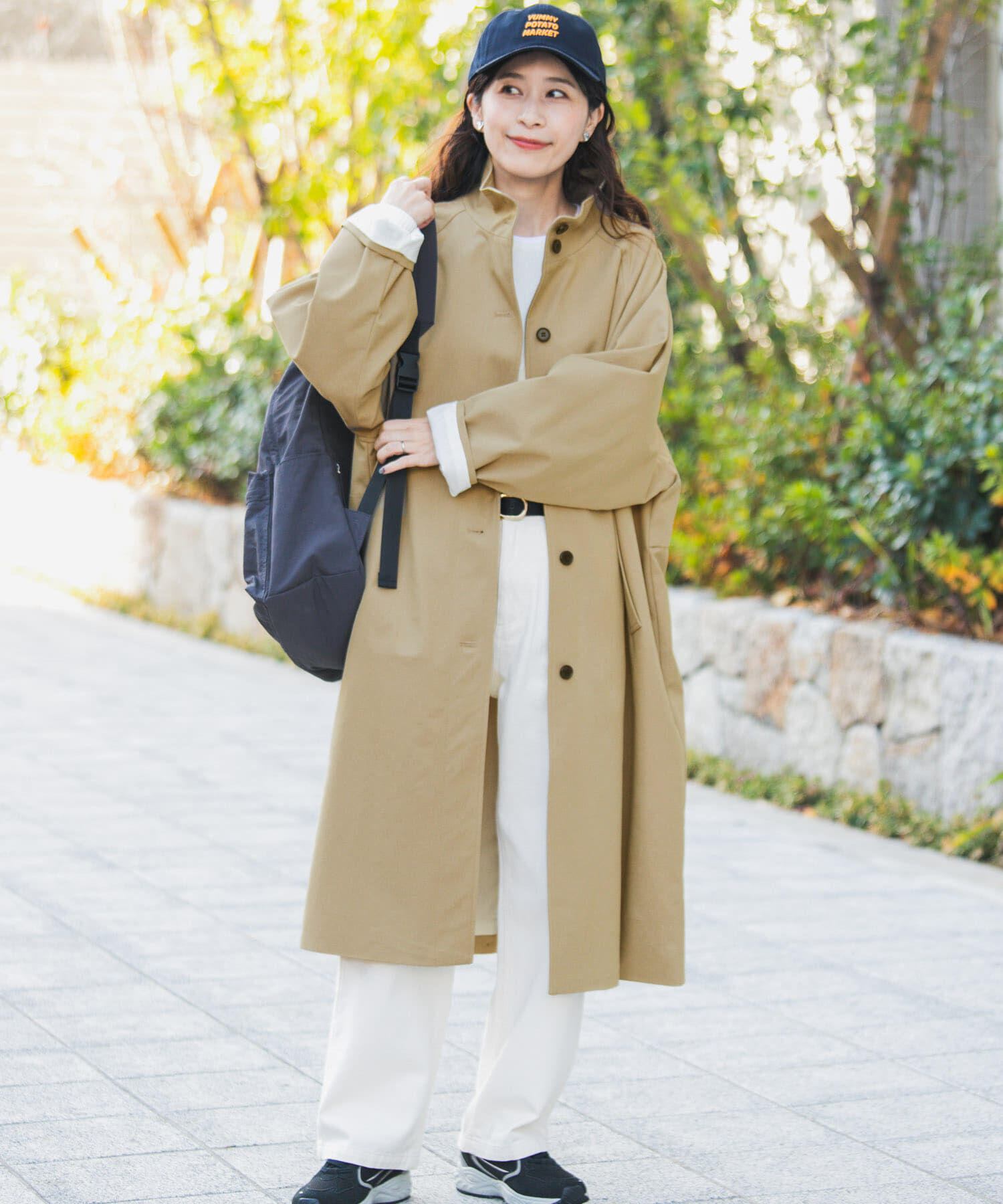 URBAN RESEARCH DOORS「『撥水』BACKヨークスタンドカラーコート」|ノーカラーコート|