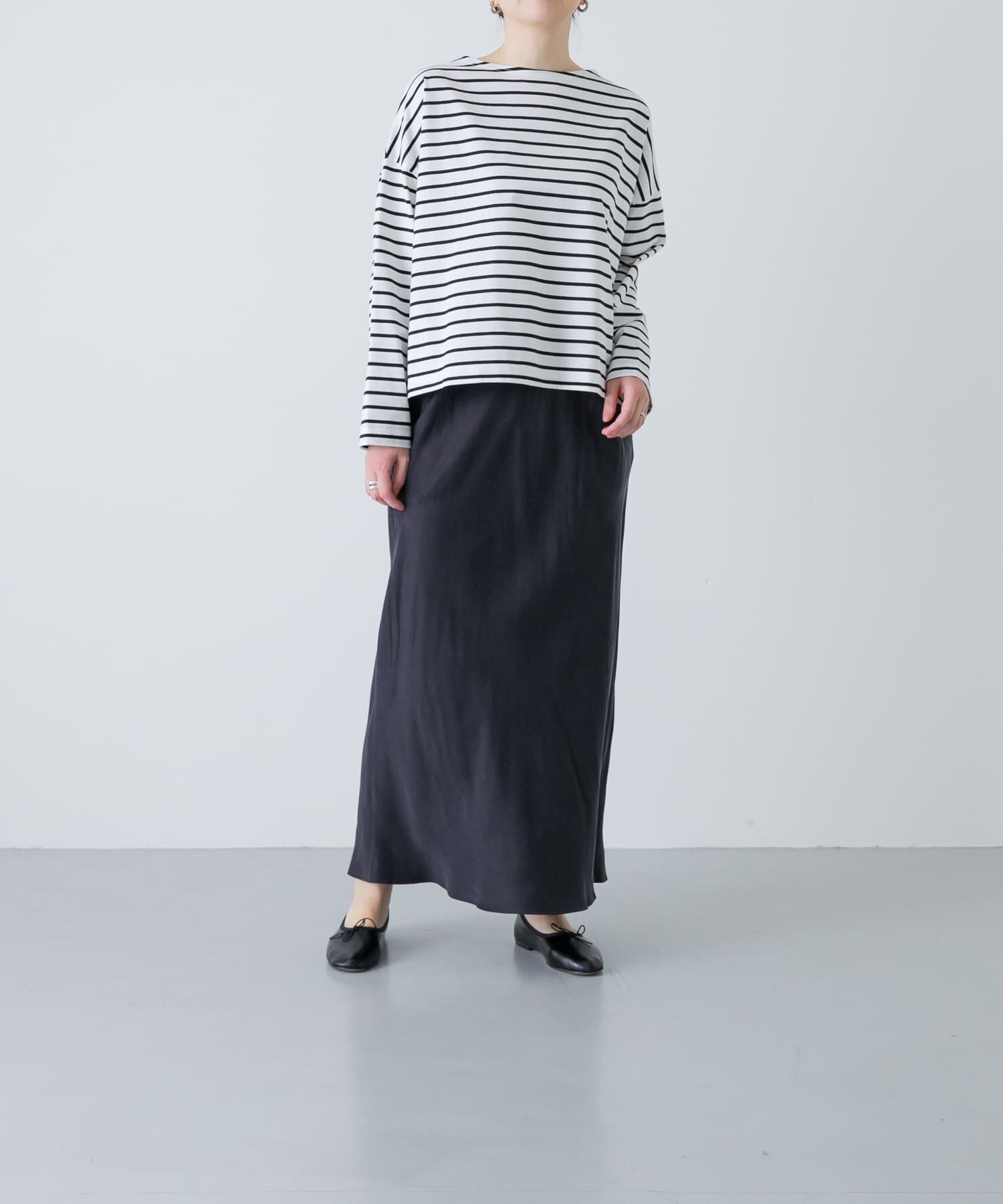 かぐれ「クロップドボーダーカットソー」|Tシャツ・カットソー|