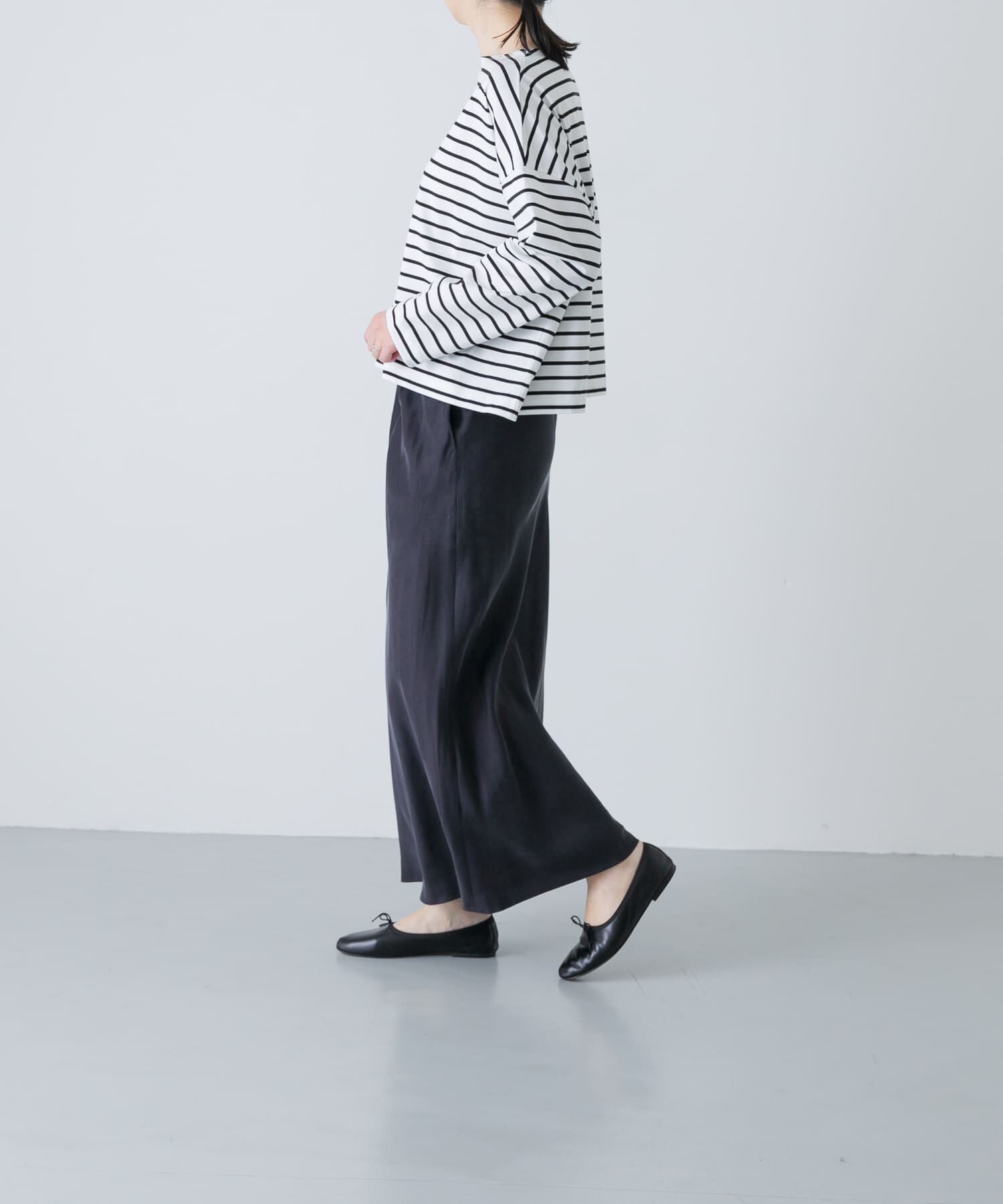 かぐれ「クロップドボーダーカットソー」|Tシャツ・カットソー|