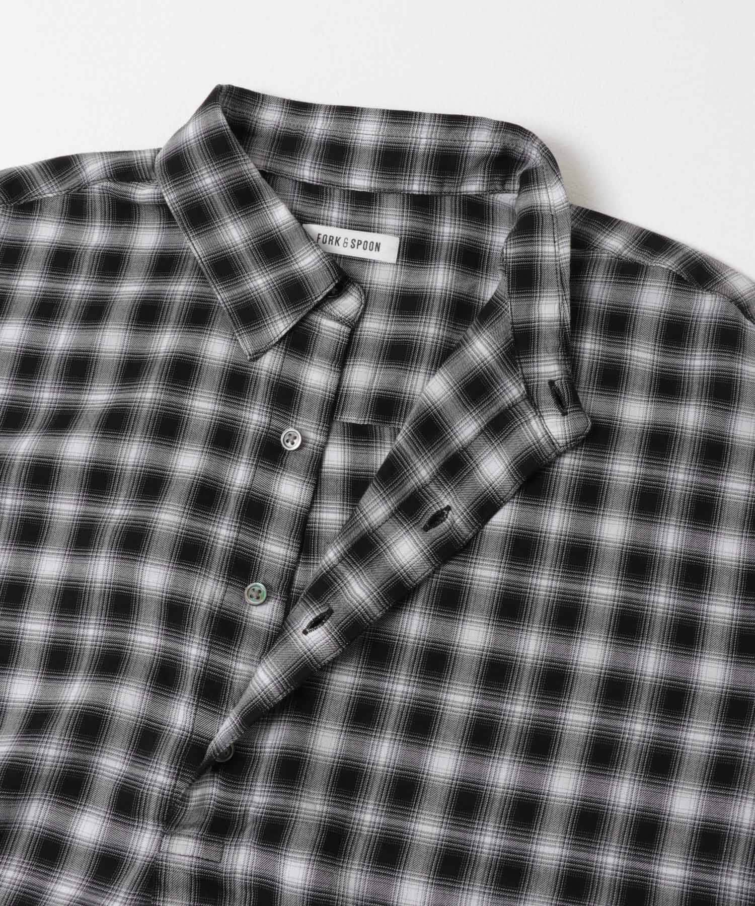 URBAN RESEARCH DOORS「FORK&SPOON　コットンレーヨンチェックシャツ」|シャツ・ブラウス|