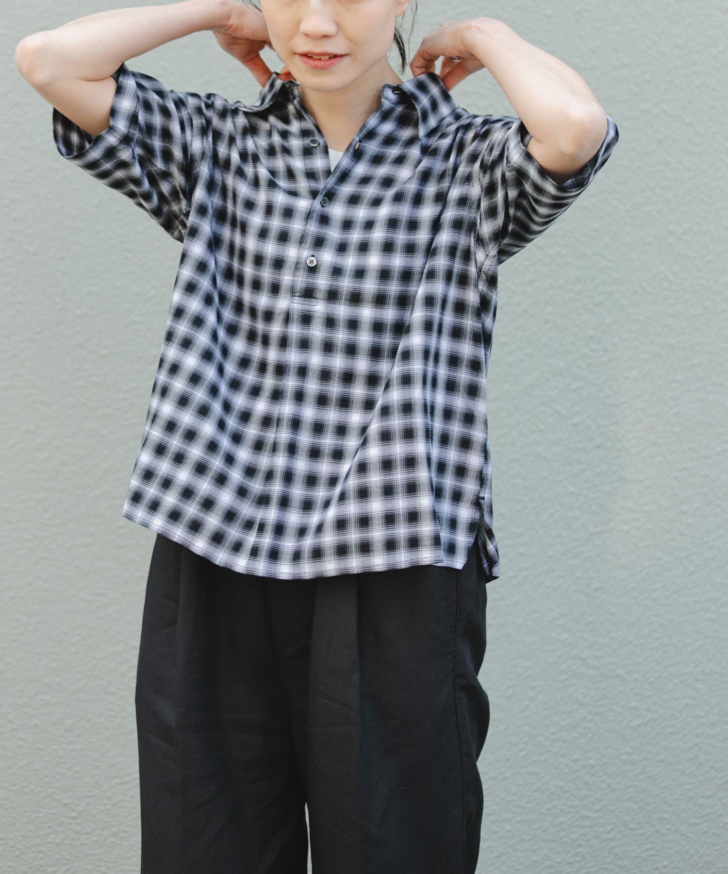 URBAN RESEARCH DOORS「FORK&SPOON　コットンレーヨンチェックシャツ」|シャツ・ブラウス|