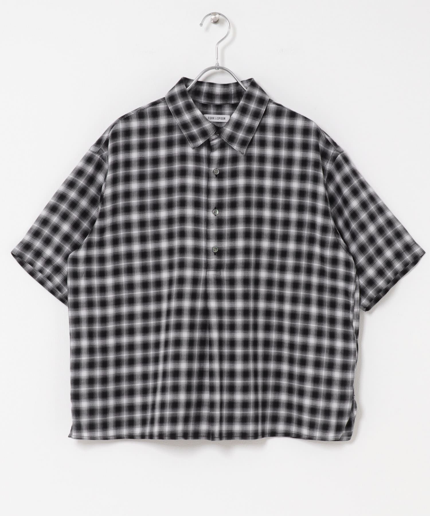 URBAN RESEARCH DOORS「FORK&SPOON　コットンレーヨンチェックシャツ」|シャツ・ブラウス|