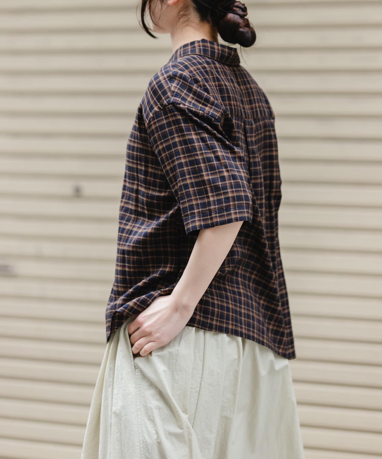 URBAN RESEARCH DOORS「FORK&SPOON　コットンレーヨンチェックシャツ」|シャツ・ブラウス|