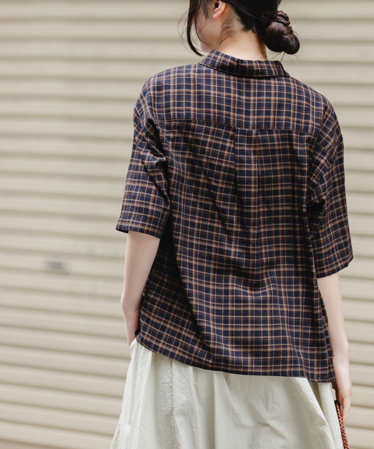 URBAN RESEARCH DOORS「FORK&SPOON　コットンレーヨンチェックシャツ」|シャツ・ブラウス|