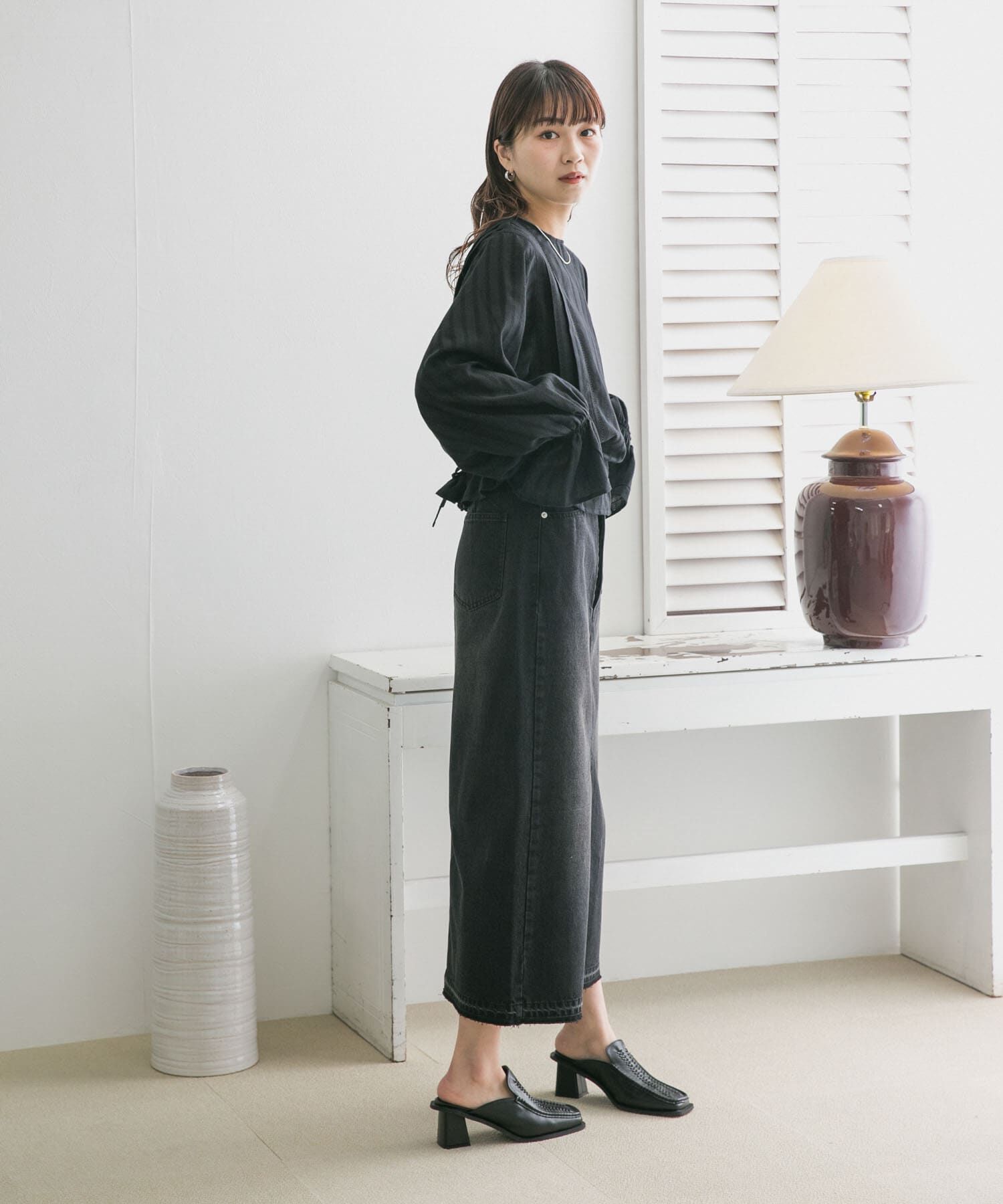  「BACKリボンボリュームスリーブブラウス」|シャツ・ブラウス|