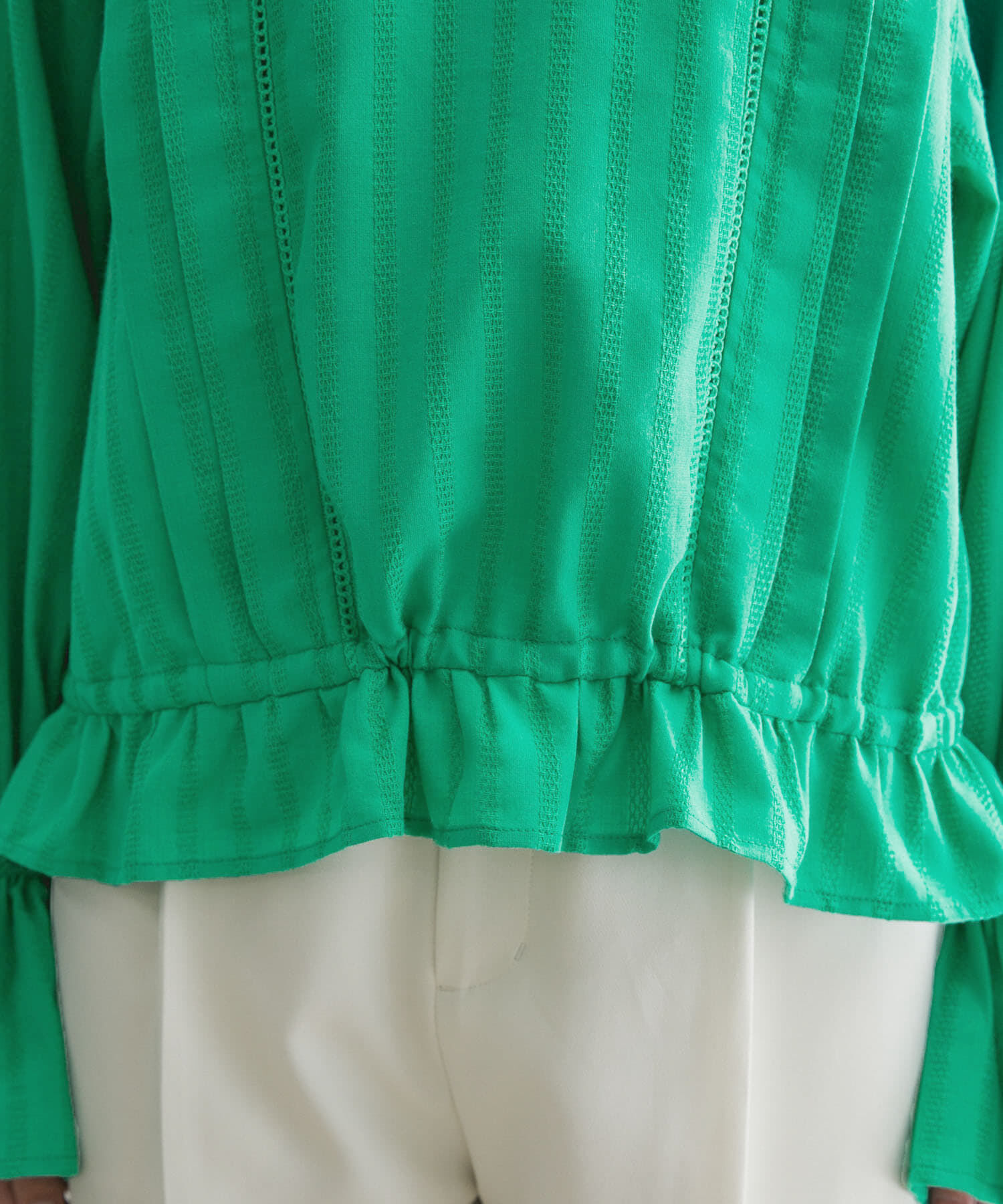  「BACKリボンボリュームスリーブブラウス」|シャツ・ブラウス|