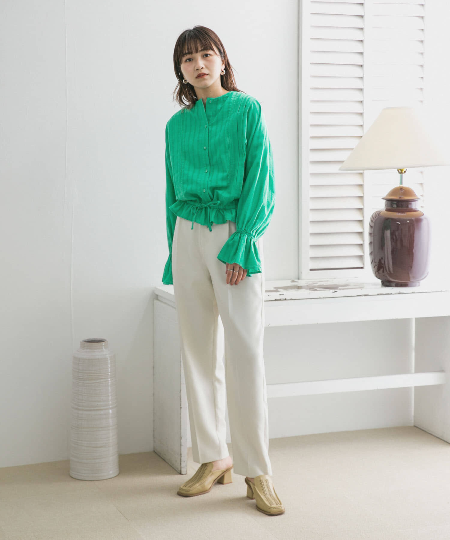  「BACKリボンボリュームスリーブブラウス」|シャツ・ブラウス|