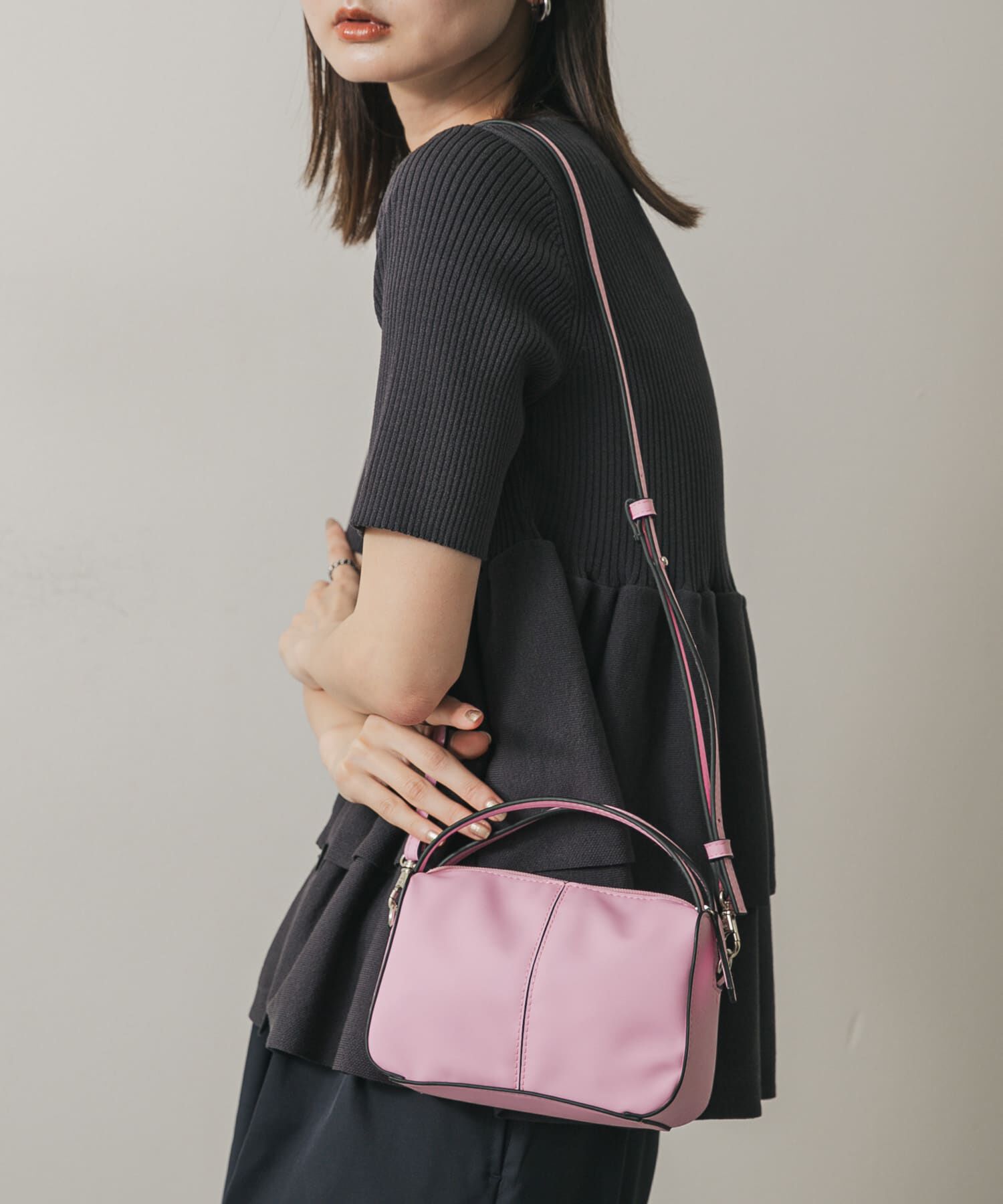 SENSE OF PLACE by URBAN RESEARCH「『防汚』2WAYセンターシームプチショルダーバッグ」|ハンドバッグ|ピンク