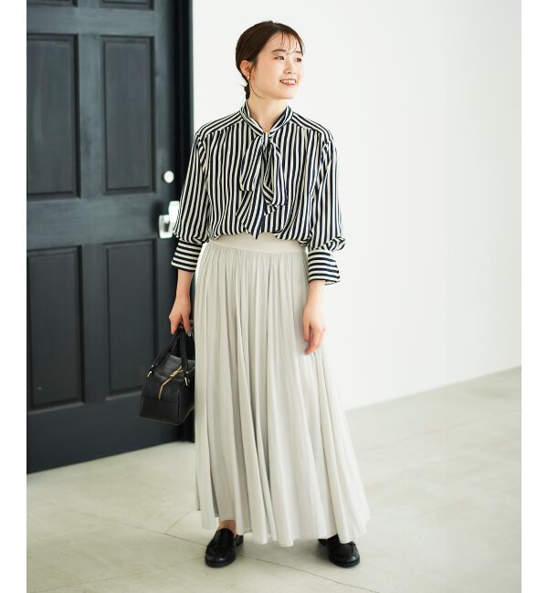  「ウエストリブギャザーフレアスカート」|フレア|