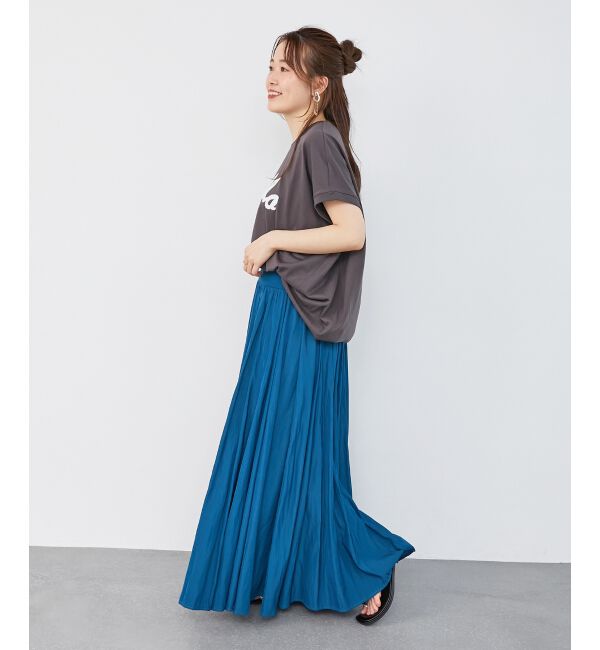  「ウエストリブギャザーフレアスカート」|フレア|