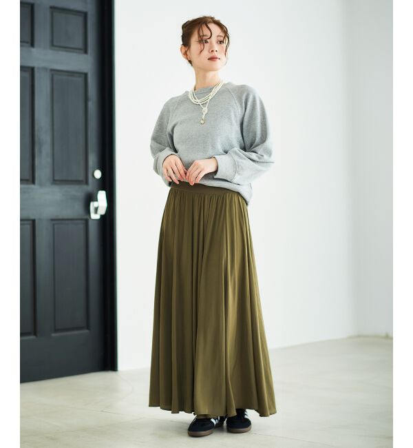  「ウエストリブギャザーフレアスカート」|フレア|