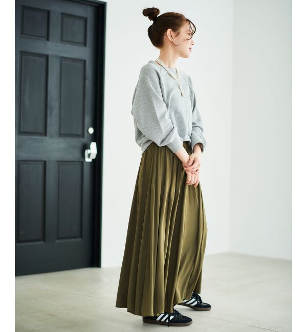  「ウエストリブギャザーフレアスカート」|フレア|