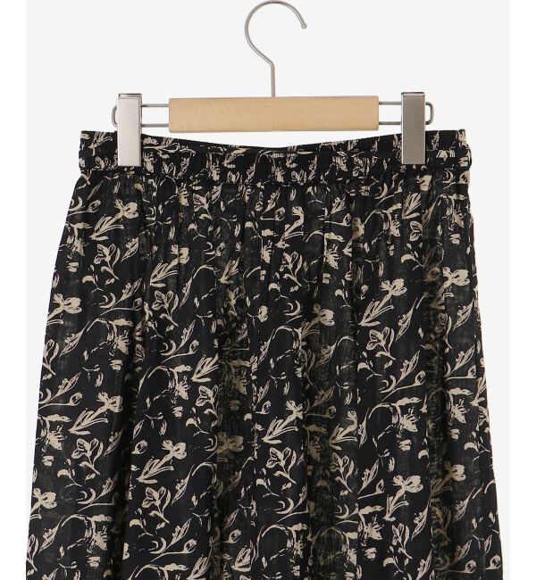  「フラワーモチーフフレアスカート」|フレア|