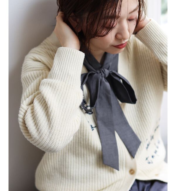  「ボウタイダンガリーシャツ」|シャツ・ブラウス|