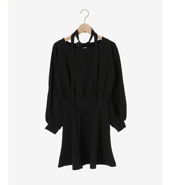 MAJESTICLEGON「フラワーチョーカー付きスウェットワンピ」|ワンピース|