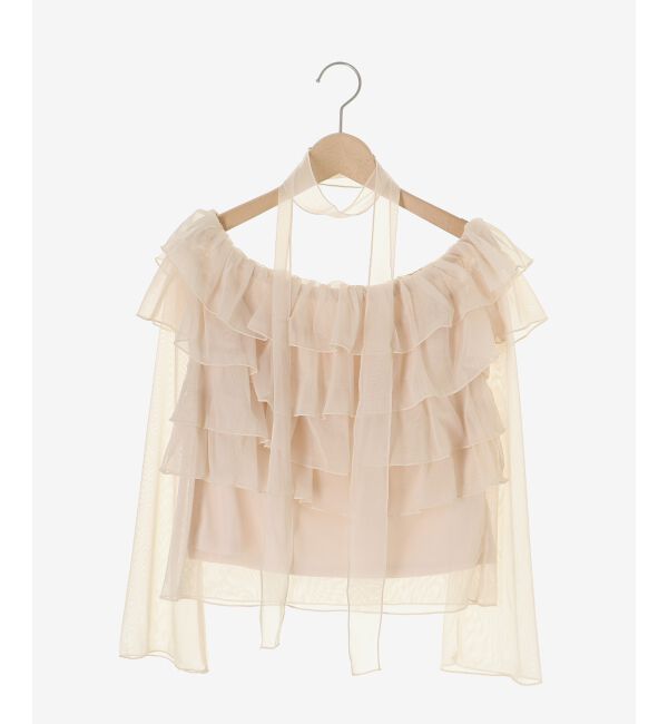  「チョーカーセットチュールフリルトップス」|Tシャツ・カットソー|