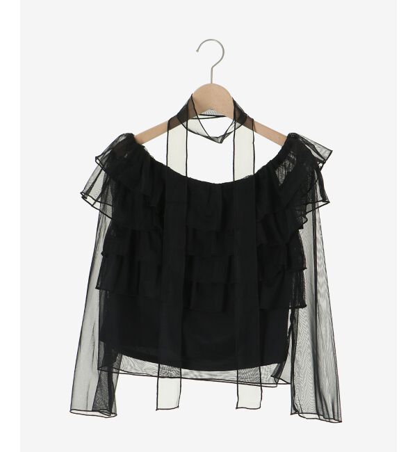  「チョーカーセットチュールフリルトップス」|Tシャツ・カットソー|