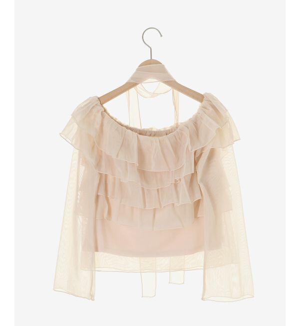  「チョーカーセットチュールフリルトップス」|Tシャツ・カットソー|