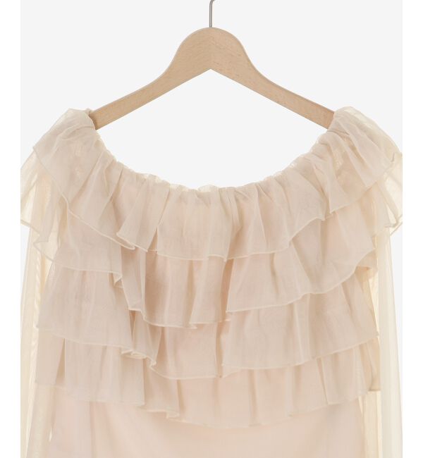  「チョーカーセットチュールフリルトップス」|Tシャツ・カットソー|