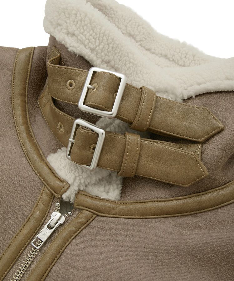 earth music&ecology「フェイクムートンジャケット」|ブルゾン・スタジャン|