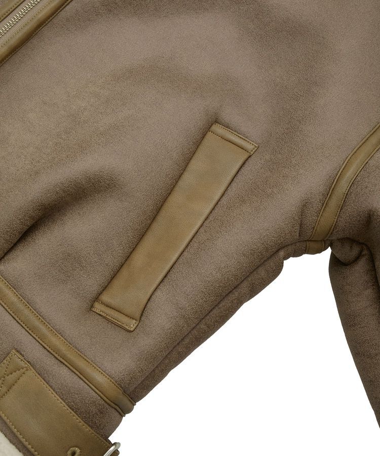 earth music&ecology「フェイクムートンジャケット」|ブルゾン・スタジャン|